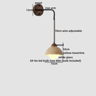 Celako™ Lutea Wall Light | Yellow Travertine Europe