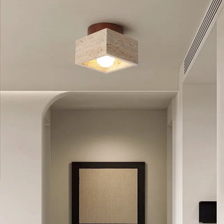 Celako™ Aurestone Ceiling Light | Yellow Travertine Kitchen Island Lighting