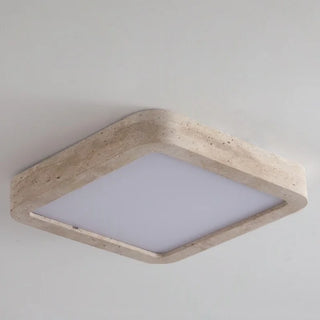 Celako™ Quadrite Ceiling Light | Yellow Travertine Bedroom Lighting