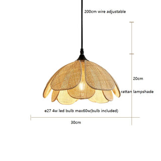 Celako™ Musae Pendant Light | Rattan Dining Room Lighting