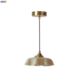 Celako™ Cremino Pendant Light | Cream Glass Mid Century Modern Bedroom Lighting