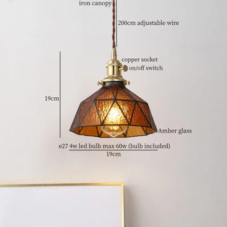 Celako™ Tenmaru Pendant Light | Glass Japan Vintage Kitchen Island Lighting