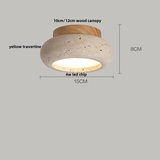 Celako™ Traverra Ceiling Light | Black Travertine Living Room Lighting