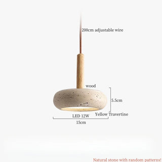 Celako™ Tiboria Pendant Light | Yellow Travertine Kitchen Island Lighting