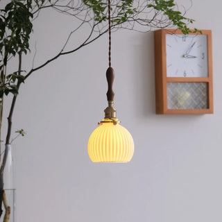 Celako™ Albesco Pendant Light | White Ceramic Bedroom Lighting