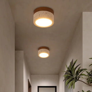 Celako™ Aurolith Ceiling Light | Yellow Travertine Kitchen Island Lighting