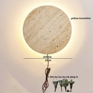 Celako™ Tiravo Wall Light | Yellow Travertine Entryway Lighting