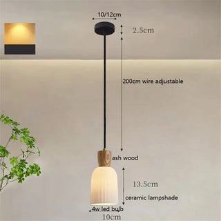 Celako™ Ashira Pendant Light | Ceramic Bedroom Lighting
