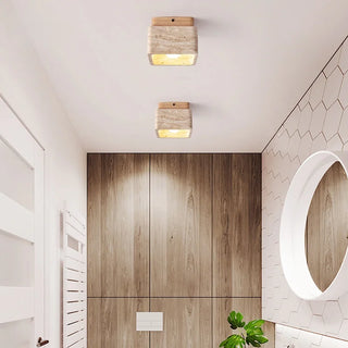 Celako™ Ocralith Ceiling Light | Yellow Travertine Kitchen Island Lighting