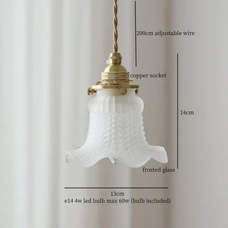 Celako™ Vetriore Pendant Light | Copper Crystal Glass Bedroom Lighting