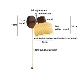 Celako™ Cerana Wall Light | Ceramic Bedside Lighting