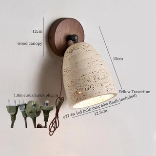Celako™ Auretrine Wall Light | Yellow Travertine Living Room Lighting