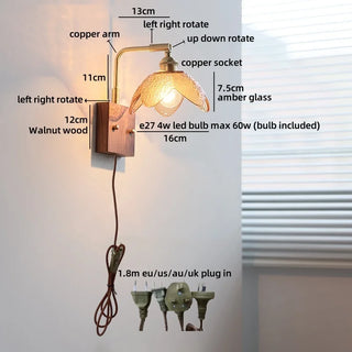 Celako™ Fiorina Wall Light | Glass Bedroom Lighting