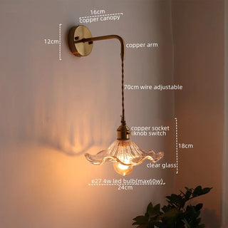 Celako™ Cuverro Wall Light | Glass Bedroom Lighting