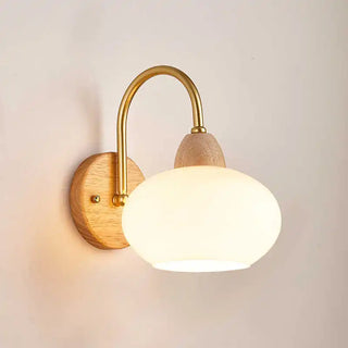 Celako™ Orvion Wall Light | Glass Wood Nordic Bedroom Lighting