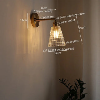 Celako™ Aurico Wall Light | Glass Bedroom Lighting