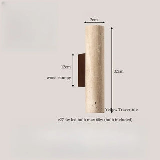 Celako™ Terravie Wall Light | Yellow Travertine Living Room Lighting