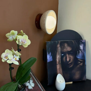 Celako™ Bagliore Wall Light | Yellow Travertine Wabi Sabi Living Room Lighting