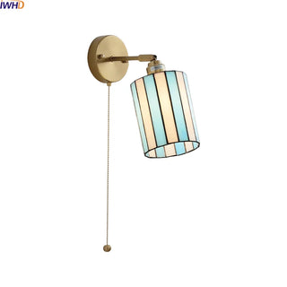 Celako™ Aurelin Wall Light | Stained Glass Bedside Lighting