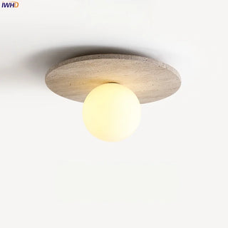 Celako™ Naverti Ceiling Light | Yellow Travertine Living Room Lighting