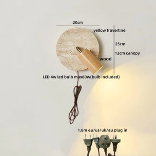 Celako™ Cavita Wall Light | Travertine Living Room Lighting