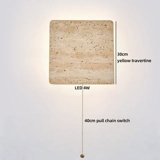 Celako™ Tavelle Wall Light | Yellow Travertine Bedroom Lighting