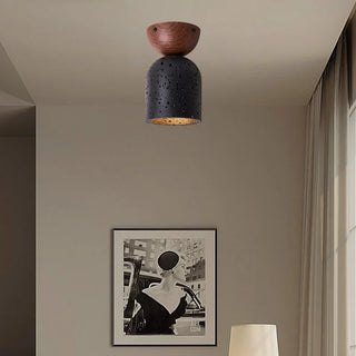 Celako™ Sabiere Ceiling Light | Black Travertine Living Room Lighting