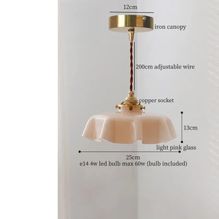 Celako™ Cremino Pendant Light | Cream Glass Mid Century Modern Bedroom Lighting