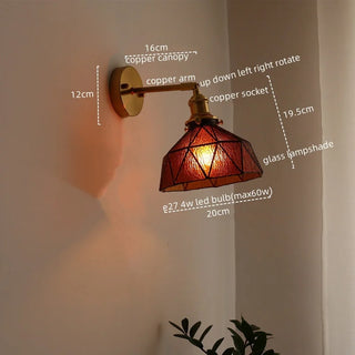 Celako™ Cuprystal Wall Light | Copper Glass Living Room Lighting