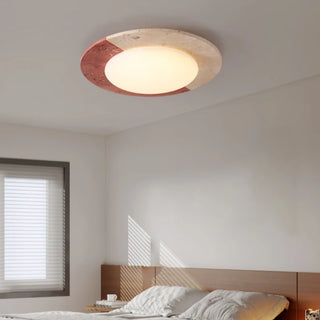 Celako™ Tramonto Ceiling Light | Yellow Travertine Mid Century Modern Bedroom Lighting