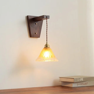 Celako™ Ambara Wall Light | Copper Glass Bedroom Lighting