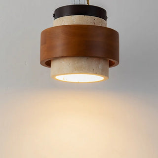 Celako™ Pietara Deckenleuchte | Gelber Travertin im Wabi-Sabi-Stil