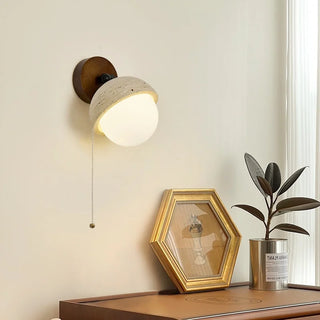 Celako™ Calcario Wall Light | Yellow Travertine Bedroom Lighting