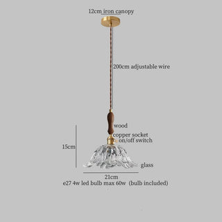Celako™ Lustrenza Pendant Light | Glass Stone Bedroom Lighting