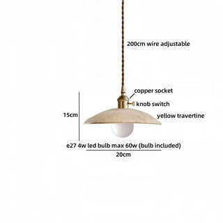 Celako™ Tivori Pendant Light | Travertine Dining Room Lighting