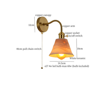 Celako™ Kaolessa Wall Light | Ceramic Bedroom Lighting