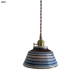 Celako™ Yunomi Pendant Light | Painted Ceramic Dining Room Lighting