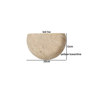 Celako™ Travica Wall Light | Yellow Travertine Bedroom Lighting