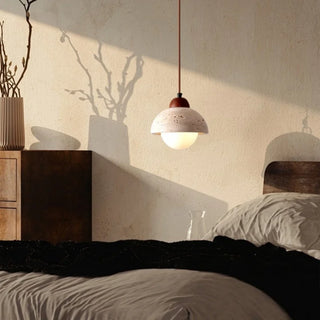 Celako™ Lithoria Pendant Light | Yellow Travertine Kitchen Island Lighting