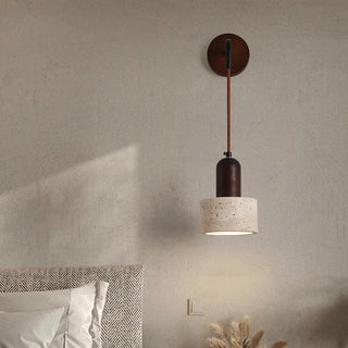 Celako™ Tivara Wall Light | Travertine Bedside Lighting