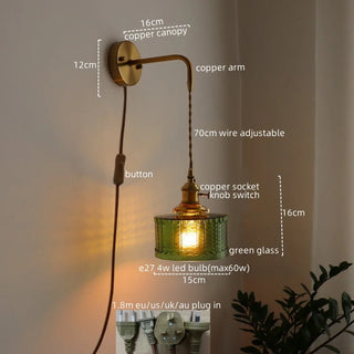 Celako™ Cupira Wall Light | Glass Bathroom Mirror Light