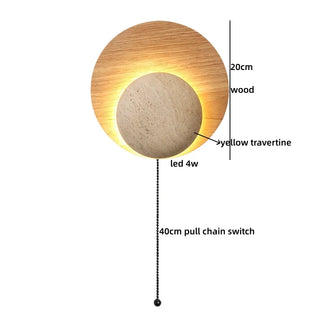 Celako™ Seluna Wall Light | Travertine Living Room Lighting