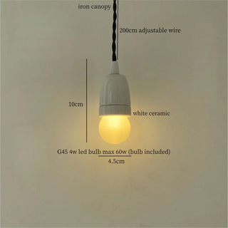 Celako™ Shiroterra Pendant Light | White Ceramic Japan Style Bedroom Lighting