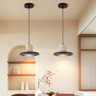 Celako™ Aurepietra Pendant Light | Yellow Travertine Living Room Lighting