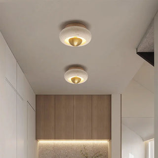 Celako™ Ishari Ceiling Light | Yellow Travertine Dining Room Lighting