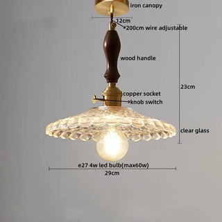 Celako™ Cuora Pendant Light | Copper Glass Bedroom Lighting