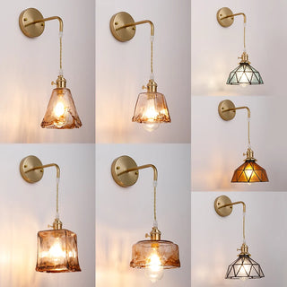 Celako™ Aurivo Wall Light | Copper Glass Living Room Lighting