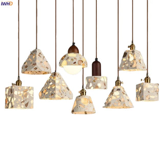 Celako™ Lunazzo Pendant Light | Terrazzo Bedroom Lighting