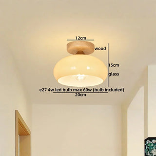 Celako™ Vitrow Ceiling Light | Glass Wood Kitchen Island Lighting