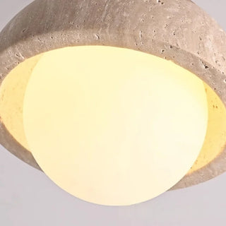 Celako™ Tiverta Ceiling Light | Yellow Travertine Glass Bedroom Lighting